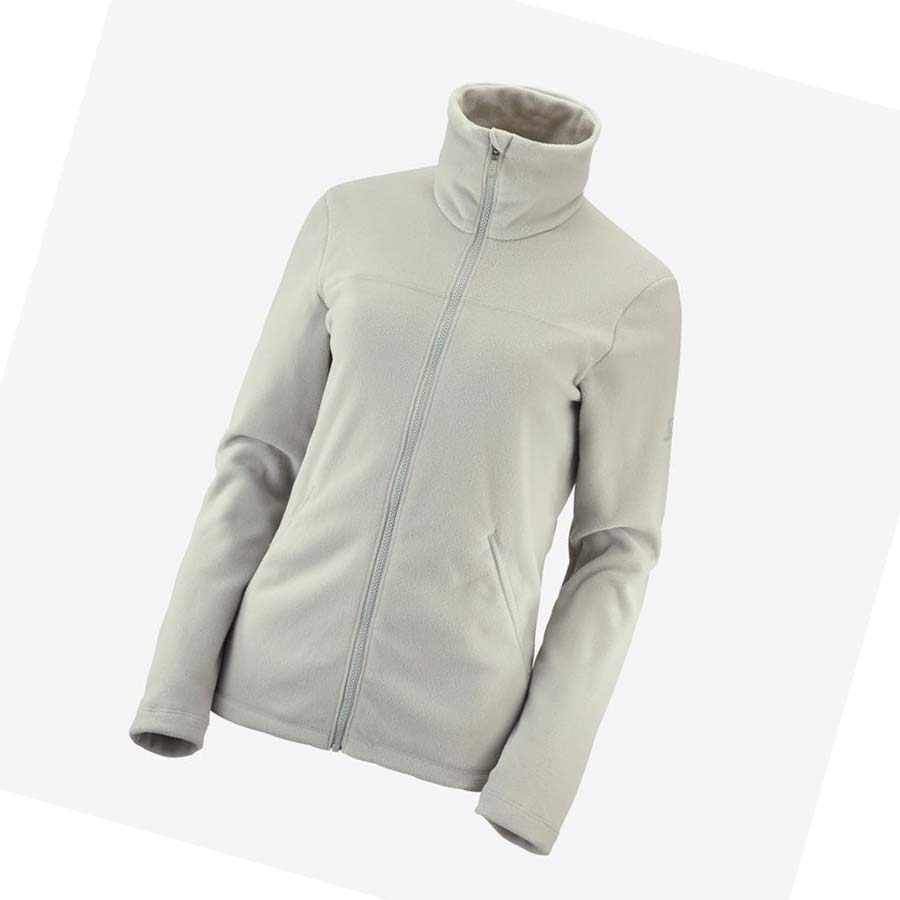 Salomon ESSENTIAL COSY FLEECE Kadın Kapüşonlu Sweatshirt Bej Rengi | TR 2513GSO